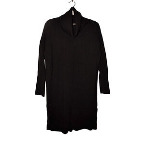 FRENCH CONNECTION NEW $128 Dropped Shoulder Turtleneck Sweater Dress Black Small